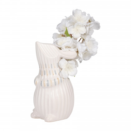 Sagebrook - 8" Ceramic Little Mouse Vase in Ivory