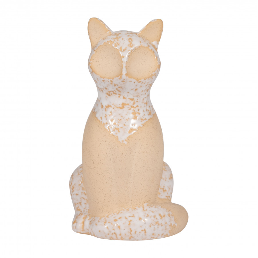 Sagebrook - 8" Ceramic Sitting Fox Vase in Ivory