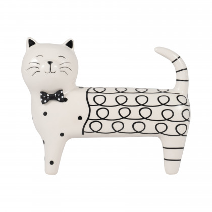 Sagebrook - 7" Ceramic Swirls Cat