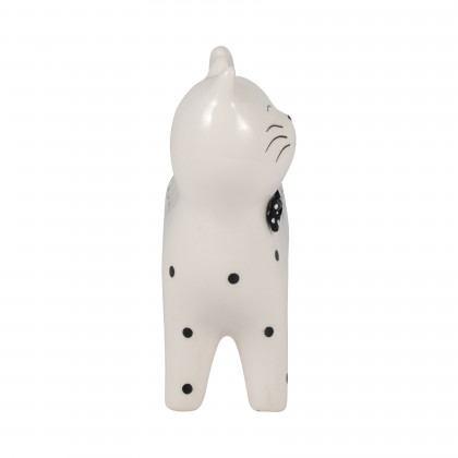 Sagebrook 7" Ceramic Swirls Cat - White