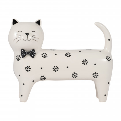 Sagebrook - 7" Ceramic Swirls Cat