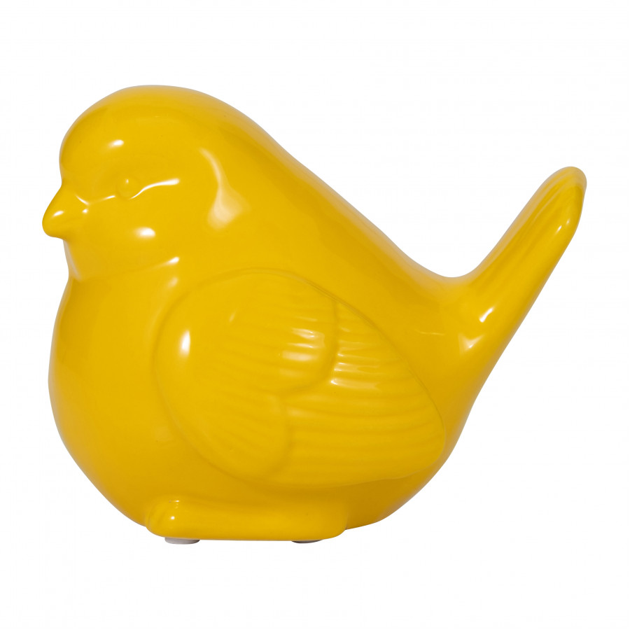 Sagebrook - 6" Ceramic Tail Up Chubby Bird in Yellow