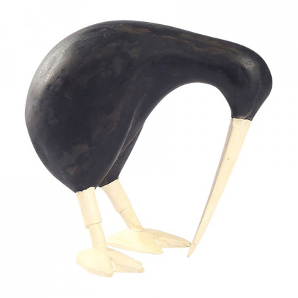 Sagebrook - 7" Wood Kiwi Bird With Black Legs