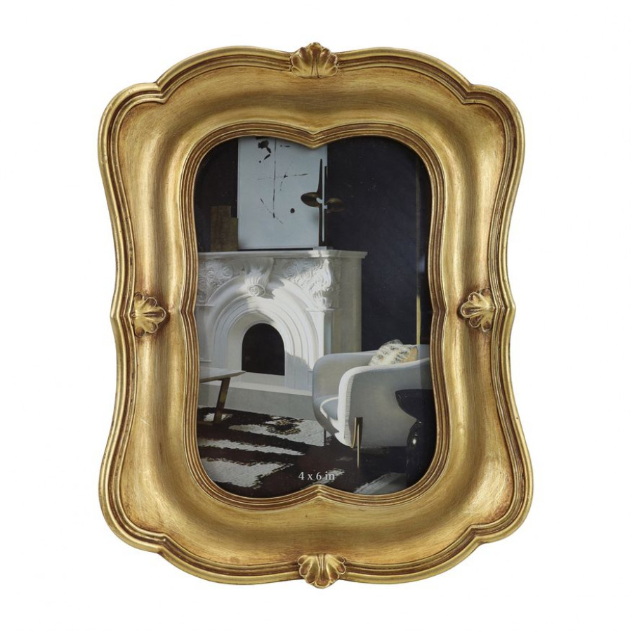 Sagebrook - 4"x6" Resin Vintage Photo Frame in Gold