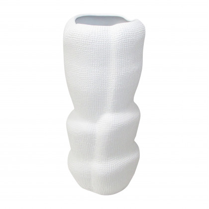 Sagebrook - 16" Ceramic Waffle Texture Organic Vase