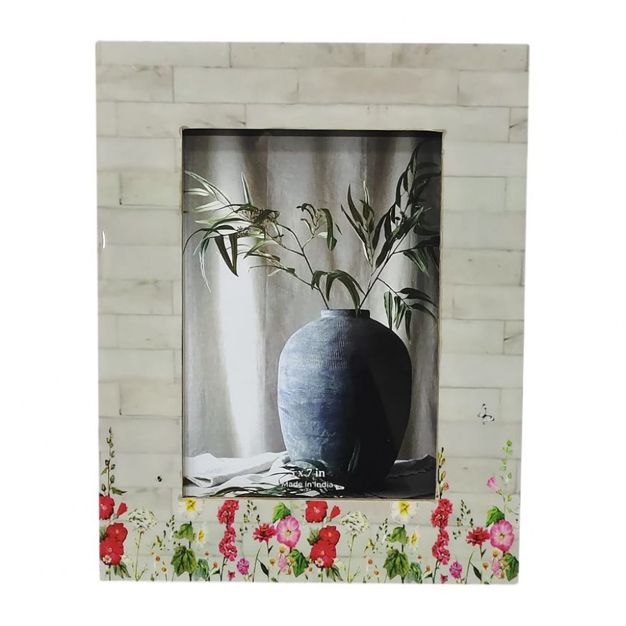 Sagebrook - 4"x6" Resin Pink Flower Field Photo Frame