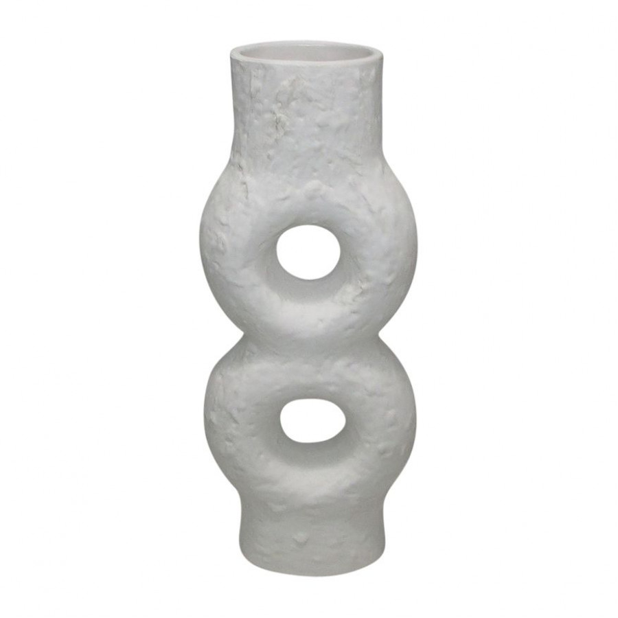 Sagebrook - 17" Ceramic Textured Stacked Circles Vase