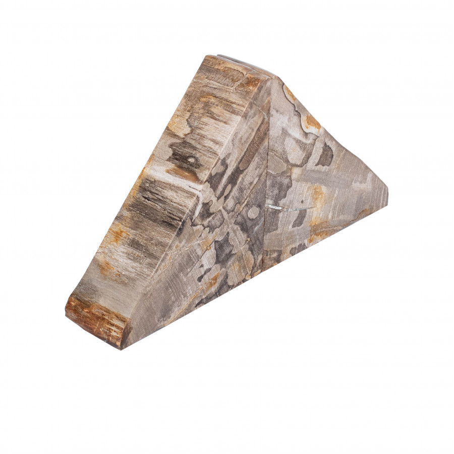 Sagebrook - 6" Triangular Petrified Wood Bookends in Natural