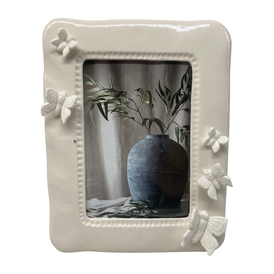 Sagebrook - 4"x6" Butterflies Applique Photo Frame