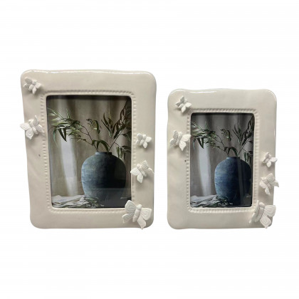 Sagebrook - 4"x6" Butterflies Applique Photo Frame