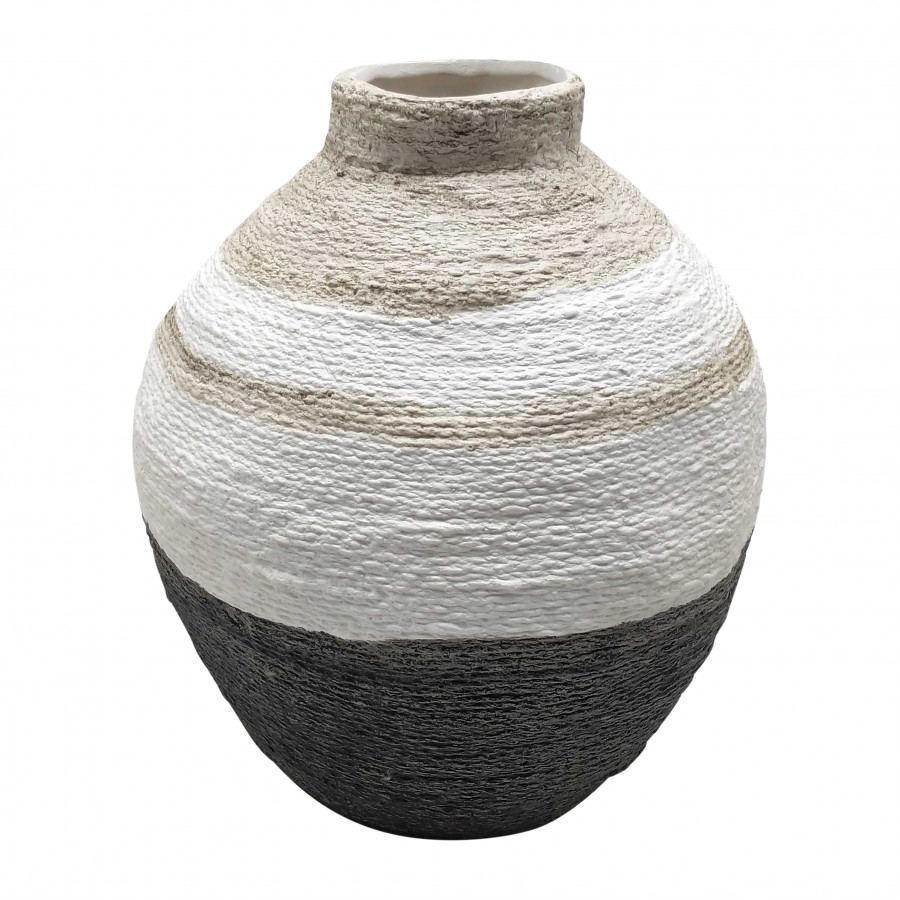 Sagebrook - 12" Striped Woven Textured Vase