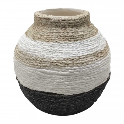 Sagebrook - 12" Striped Woven Textured Vase