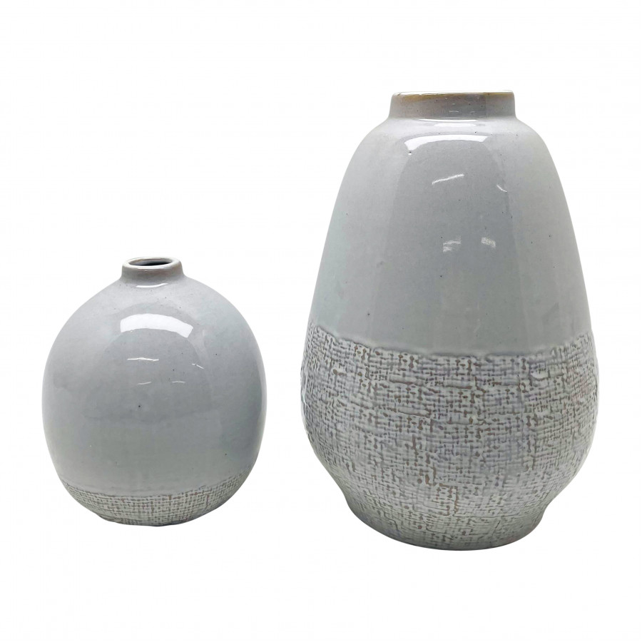 Sagebrook - 10" Vase with Bottom Texture