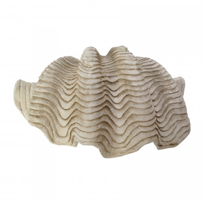 Sagebrook 16" Pearlized Clam Shell Bowl - Ivory