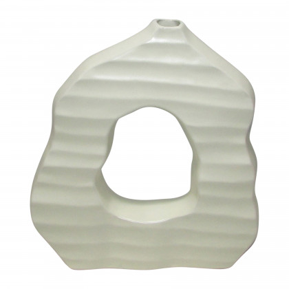Sagebrook - 20" Stacked Triangle Rough Vase