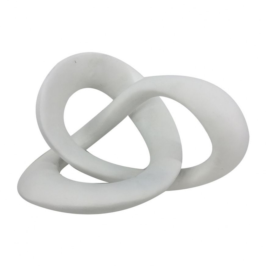 Sagebrook - 10" Sculptured Knot in White
