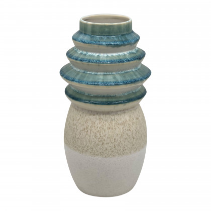 Sagebrook - 9" Fluted Top Vase Reactive Finish