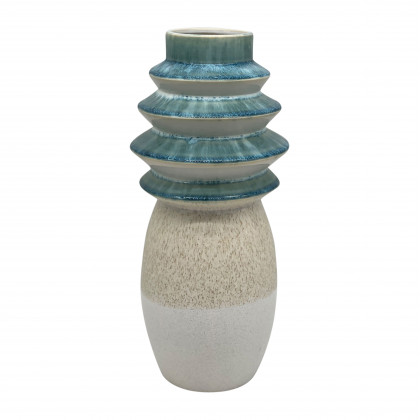 Sagebrook - 9" Fluted Top Vase Reactive Finish