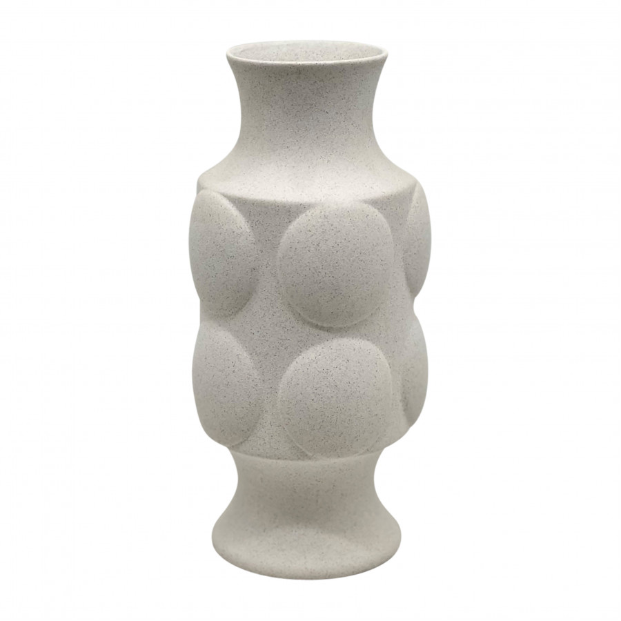 Sagebrook - 11" Large Dot Embossed Vase Sand Texture