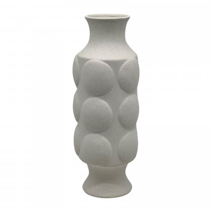 Sagebrook - 11" Large Dot Embossed Vase Sand Texture