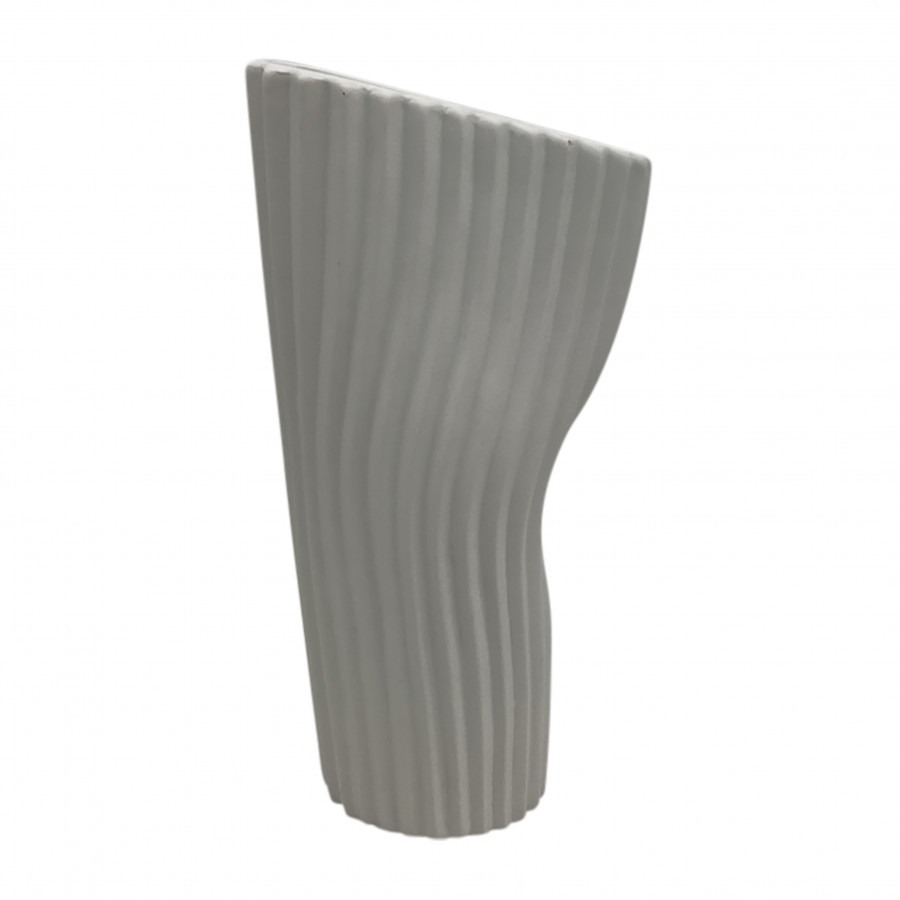 Sagebrook - 9" Curved Ribbed Vase