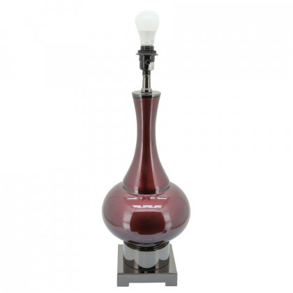 Sagebrook - Glass Genie Bottle Table Lamp in Burgundy