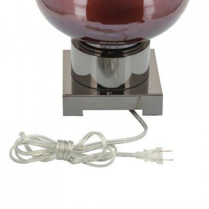 Sagebrook - Glass Genie Bottle Table Lamp in Burgundy