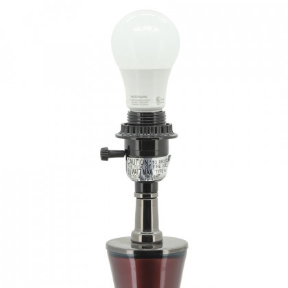 Sagebrook - Glass Genie Bottle Table Lamp in Burgundy