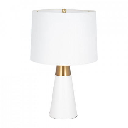 Sagebrook - Metal 2-Tone Cone Table Lamps (Set Of 2) in White/Gold