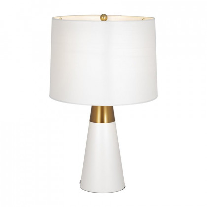 Sagebrook - Metal 2-Tone Cone Table Lamps (Set Of 2) in White/Gold