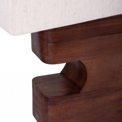 Sagebrook - Wood Geometric Lamp in Brown