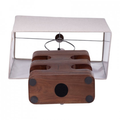 Sagebrook - Wood Geometric Lamp in Brown