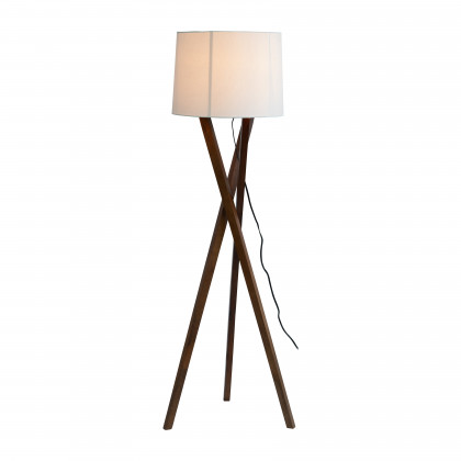 Sagebrook - 55" Wood Cylindrical Floor Lamp in Multi-Color