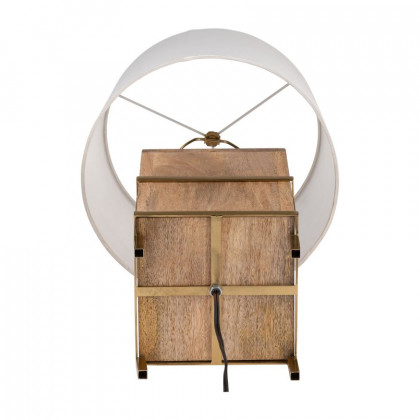 Sagebrook - Wood Cylindrical Table Lamp in Gold/Natural