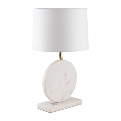 Sagebrook - Marble Round Table Lamp in White/Off-White