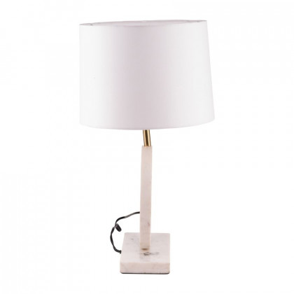 Sagebrook - Marble Round Table Lamp in White/Off-White