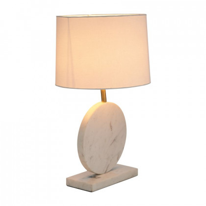 Sagebrook - Marble Round Table Lamp in White/Off-White