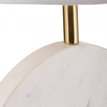 Sagebrook - Marble Round Table Lamp in White/Off-White