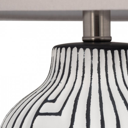 Sagebrook - Ceramic Tribal Textured Table Lamp in White