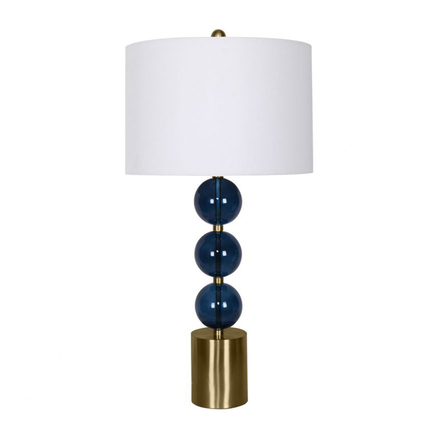 Sagebrook - Glass Triple Sphere Table Lamp in Navy