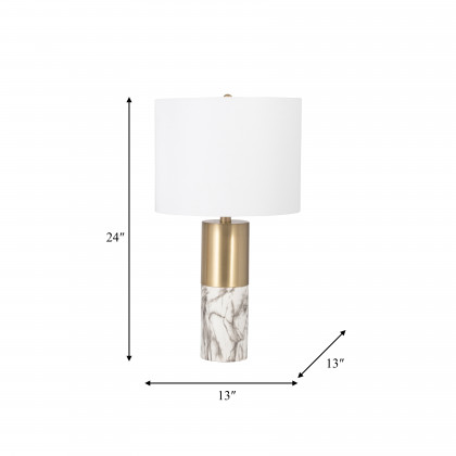 Sagebrook 24" Metal Table Lamp (Set Of 2) - White