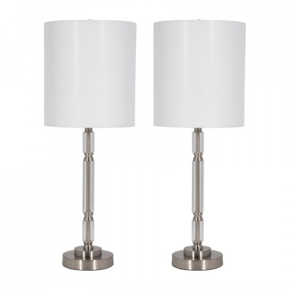 Sagebrook - Crystal Table Lamps (Set Of 2) in Silver