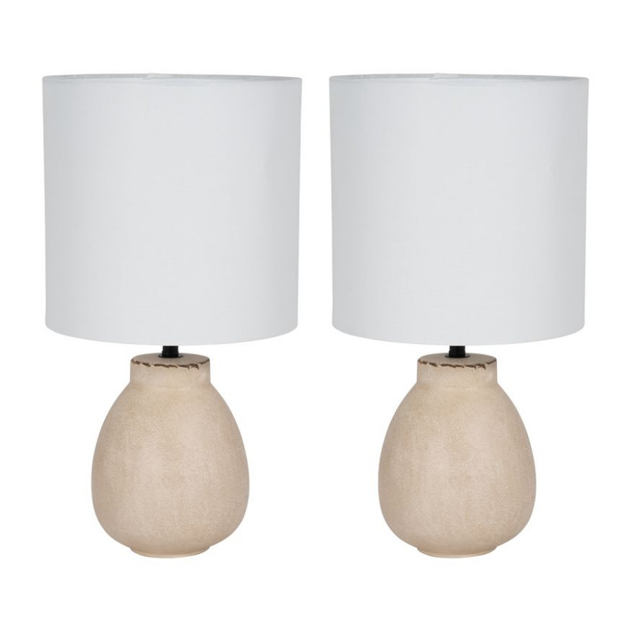 Sagebrook - Ceramic Table Lamps (Set Of 2) in Cream