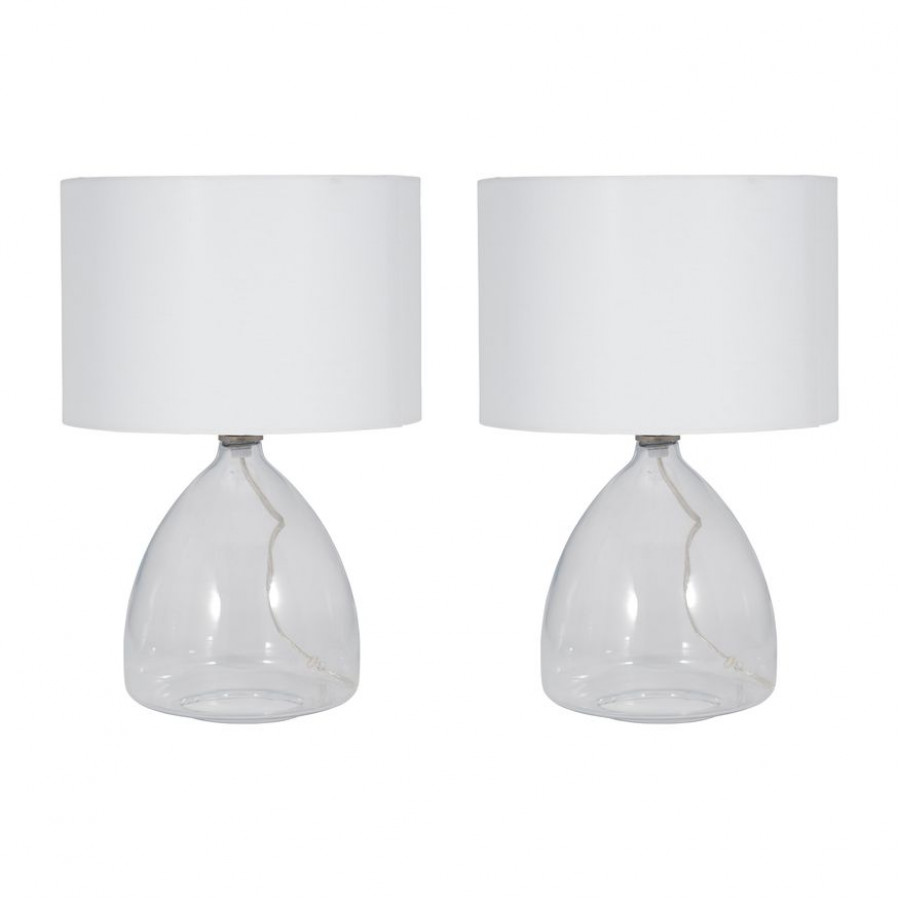 Sagebrook Glass Table Lamps (Set Of 2) - Clear