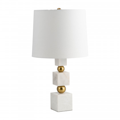 Sagebrook - 24" Marble Cubes & Orbs Table Lamp in White/Gold