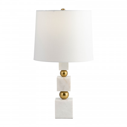 Sagebrook - 24" Marble Cubes & Orbs Table Lamp in White/Gold