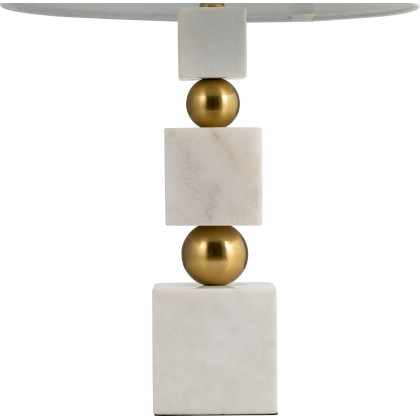 Sagebrook - 24" Marble Cubes & Orbs Table Lamp in White/Gold