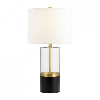 Sagebrook - Glass Cylinder Table Lamp in Black/White