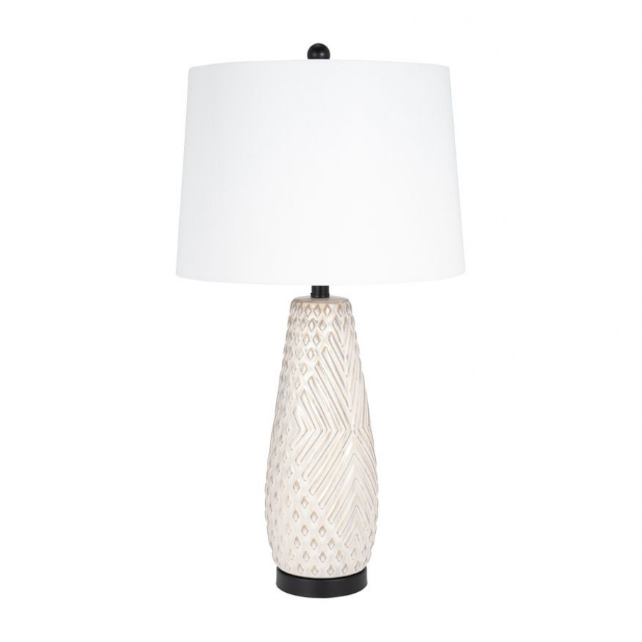 Sagebrook - Ceramic Textured Table Lamp in Ivory