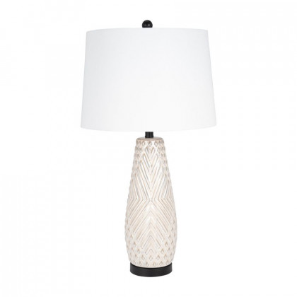 Sagebrook - Ceramic Textured Table Lamp in Ivory